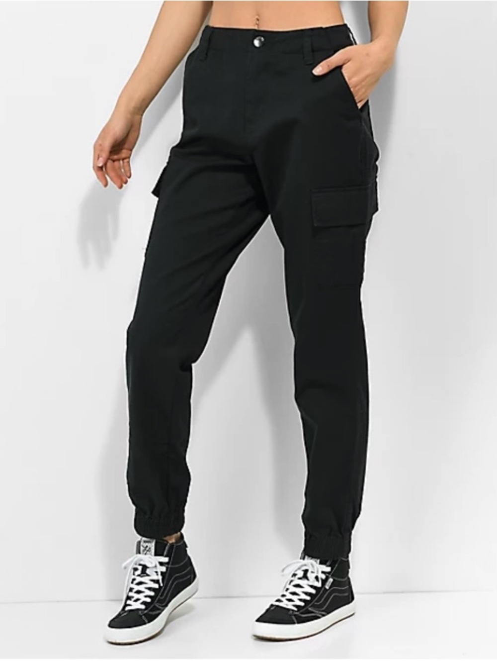 Black Cargo Joggers Women’s Size Medium